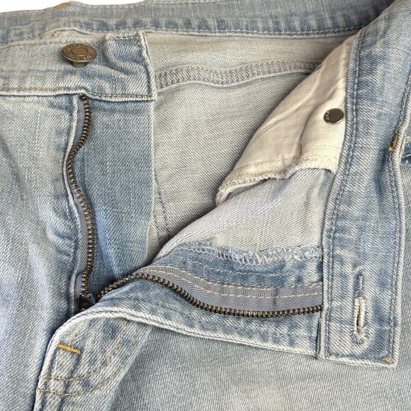 Gap Women's Jeans Girlfriend SZ 14 / 32 Mid Rise Raw Hem Plus Blue - Picture 5 of 13